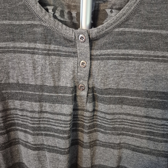 Fox Black and Gray Lightweight Henley Motorcycle Club Long Sleeve Tee - Picture 4 of 12